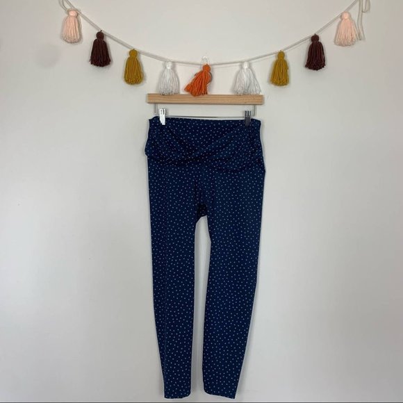 Navy Blue Polka Dot Twist Cropped - Picture 1 of 1